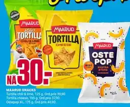 Europris MAARUD SNACKS, NOK 30 tilbud