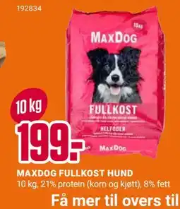 Europris MAXDOG FULLKOST HUND, NOK 199 tilbud