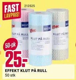 Europris EFFEKT KLUT PÅ RULL, NOK 25 tilbud