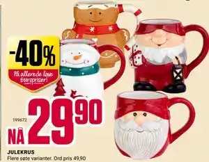Europris JULEKRUS, NOK 29.9 tilbud