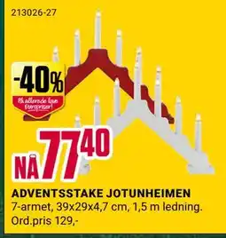 Europris ADVENTSSTAKE JOTUNHEIMEN, NOK 77.4 tilbud