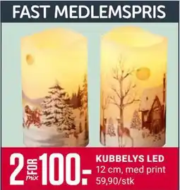 Europris KUBBELYS LED, Medlemspris tilbud