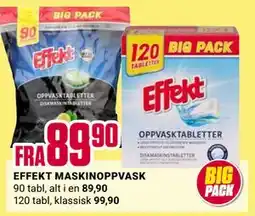 Europris EFFEKT MASKINOPPVASK tilbud
