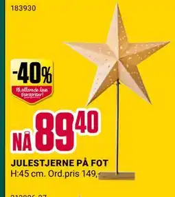 Europris JULESTJERNE PÅ FOT, NOK 89.4 tilbud