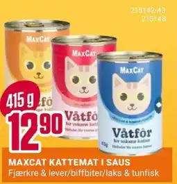 Europris MAXCAT KATTEMAT I SAUS, NOK 12.9 tilbud