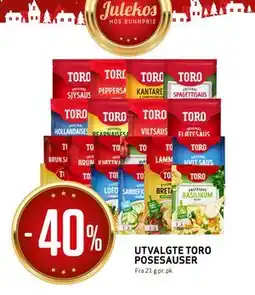 Bunnpris UTVALGTE TORO POSESAUSER tilbud
