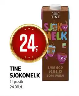 Bunnpris TINE SJOKOMELK, NOK 24 tilbud