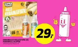 Bunnpris KEBABSAUS MILD/STERK OG KEBABRULLELEFSE, NOK 29 tilbud