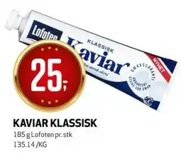 Bunnpris KAVIAR KLASSISK, NOK 25 tilbud