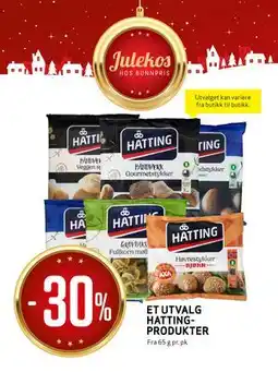 Bunnpris ET UTVALG HATTINGPRODUKTER tilbud