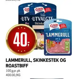 Bunnpris LAMMERULL, SKINKESTEK OG ROASTBIFF, NOK 40 tilbud