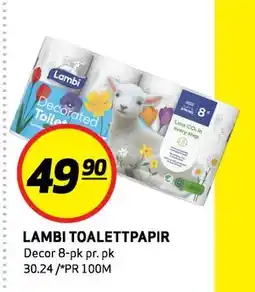 Bunnpris LAMBI TOALETTPAPIR, NOK 49.9 tilbud