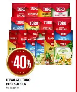 Bunnpris UTVALGTE TORO POSESAUSER tilbud