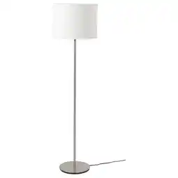 IKEA Ringsta / skaftet Gulvlampe, hvit/forniklet tilbud