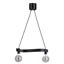 IKEA Ackja / molnart Taklampe med lyspære, bølget svart/globe grått klart glass tilbud
