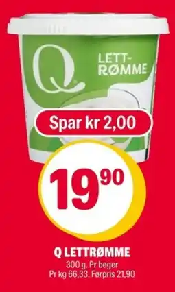 Coop Extra Q Lettrømme tilbud