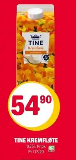 Coop Extra TINE Kremfløte tilbud