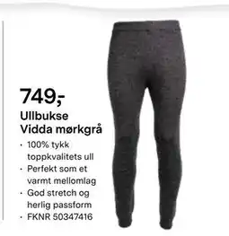 Felleskjøpet Ullbukse Vidda mørkgrå, NOK 749 tilbud