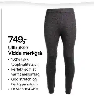 Felleskjøpet Ullbukse Vidda mørkgrå, NOK 749 tilbud
