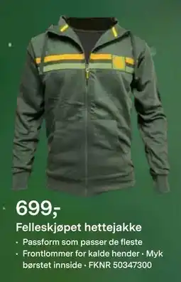 Felleskjøpet Felleskjøpet hettejakke, NOK 699 tilbud