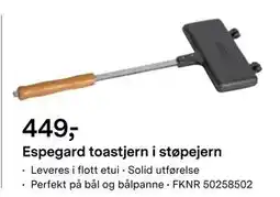 Felleskjøpet Espegard toastjern i støpejern, NOK 449 tilbud