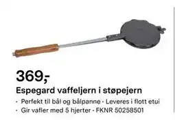 Felleskjøpet Espegard vaffeljern i støpejern, NOK 369 tilbud