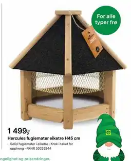 Felleskjøpet Hercules fuglemater eiketre H45 cm, NOK 1499 tilbud