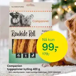 Felleskjøpet Companion tyggepinner kylling 400 g, NOK 99 tilbud