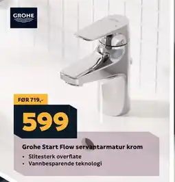 Megaflis Grohe Start Flow servantarmatur krom, NOK 599 tilbud