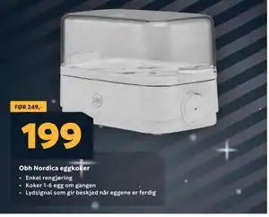 Megaflis Obh Nordica eggkoker, NOK 199 tilbud