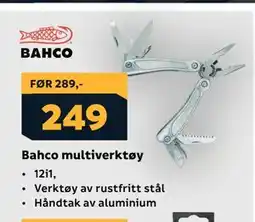 Megaflis Bahco multiverktøy, NOK 249 tilbud