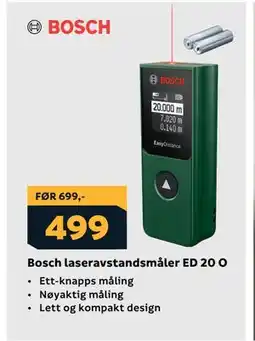 Megaflis Bosch laseravstandsmåler ED 20 O, NOK 499 tilbud