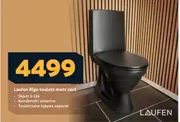 Megaflis Laufen Rigo toalett matt sort, NOK 4499 tilbud