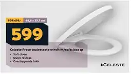 Megaflis Celeste Prato toalettsete w hvit m/softclose qr, NOK 599 tilbud