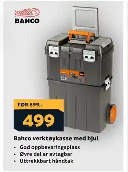 Megaflis Bahco verktøykasse med hjul, NOK 499 tilbud