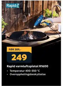 Megaflis Rapid varmluftspistol R1600, NOK 249 tilbud