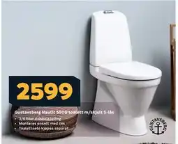 Megaflis Gustavsberg Nautic 5500 toalett m/skjult S-lås, NOK 2599 tilbud