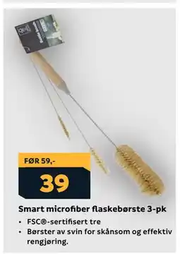 Megaflis Smart microfiber flaskebørste 3-pk, NOK 39 tilbud