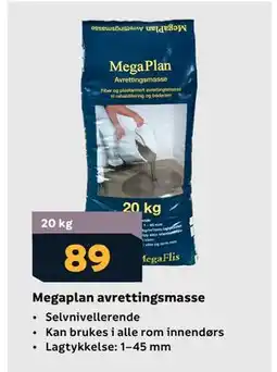 Megaflis Megaplan avrettingsmasse, NOK 89 tilbud