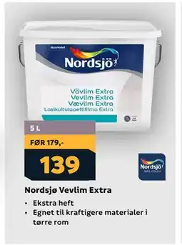 Megaflis Nordsjø Vevlim Extra, NOK 139 tilbud