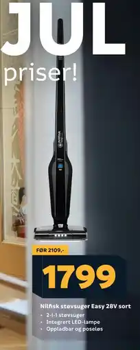 Megaflis Nilfisk støvsuger Easy 28V sort, NOK 1799 tilbud
