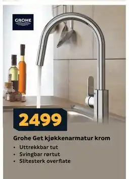 Megaflis Grohe Get kjøkkenarmatur krom, NOK 2499 tilbud