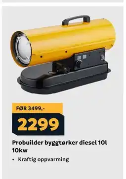 Megaflis Probuilder byggtørker diesel 10l 10kw, NOK 2299 tilbud