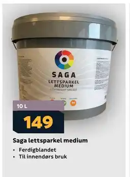 Megaflis Saga lettsparkel medium, NOK 149 tilbud