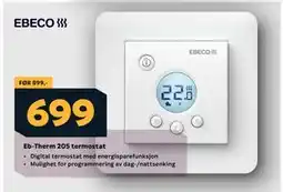 Megaflis Eb-Therm 205 termostat, NOK 699 tilbud