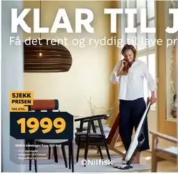Megaflis Nilfisk støvsuger Easy 36V hvit, NOK 1999 tilbud