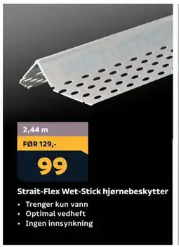 Megaflis Strait-Flex Wet-Stick hjørnebeskytter, NOK 99 tilbud