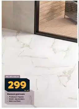 Megaflis Diamond gold mate, NOK 299 tilbud