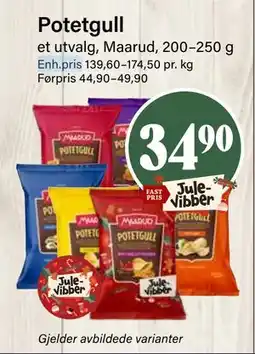 Nærbutikken Potetgull, NOK 34.9 tilbud
