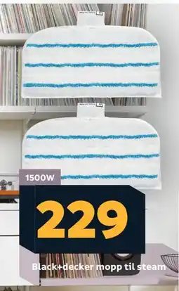 Megaflis Black+decker mopp til steam, NOK 229 tilbud
